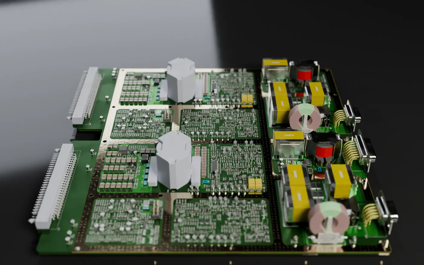 ADHA engineering model, distributed FSBB and LLC converter board