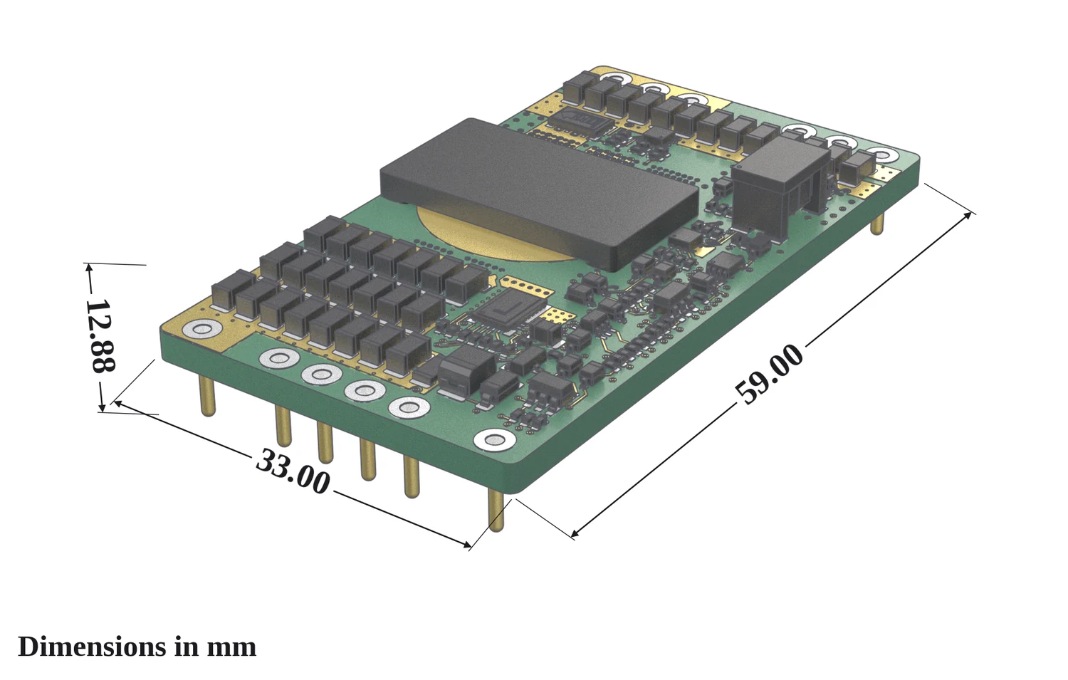 DCX200-GaN — dimensioned view