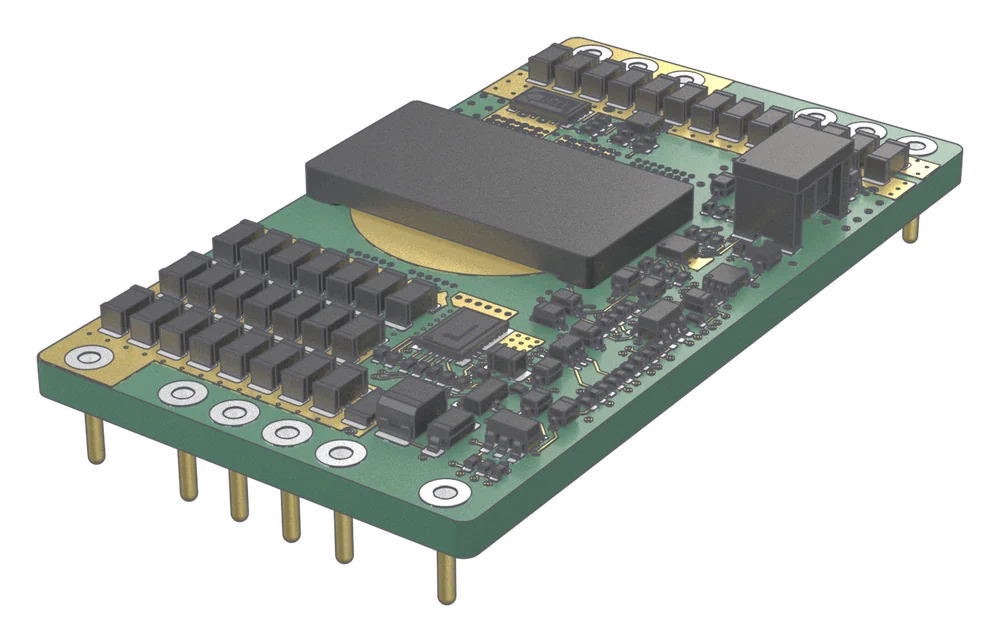 DCX200-GaN — Blender render of the assembled module