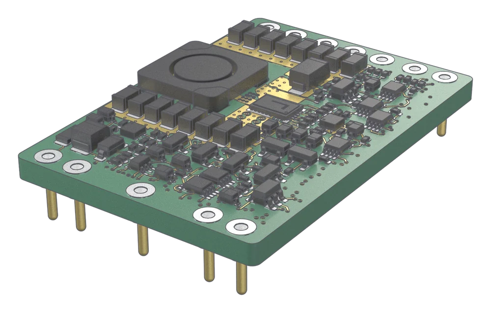 FSBB200-GaN — Blender render of the assembled module